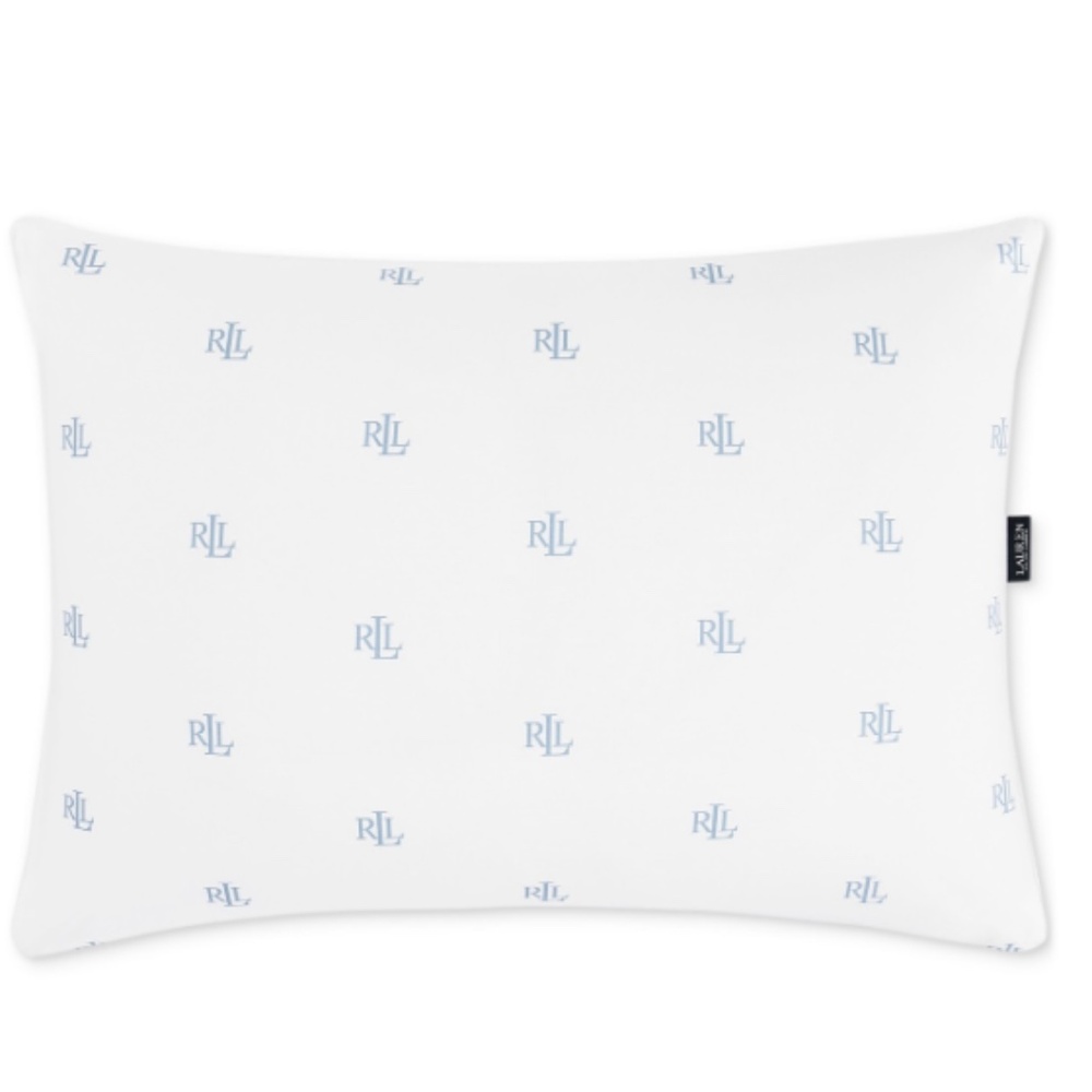 Lauren Ralph Lauren Logo Extra Firm Density Down Alternative Pillow, King - Whit